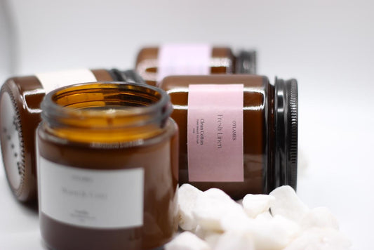 100g Amber Jar Candle      شمعة زجاج العنبر 100قرام